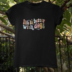 Colorful Life Is Better With Dogs Unisex T-Shirt